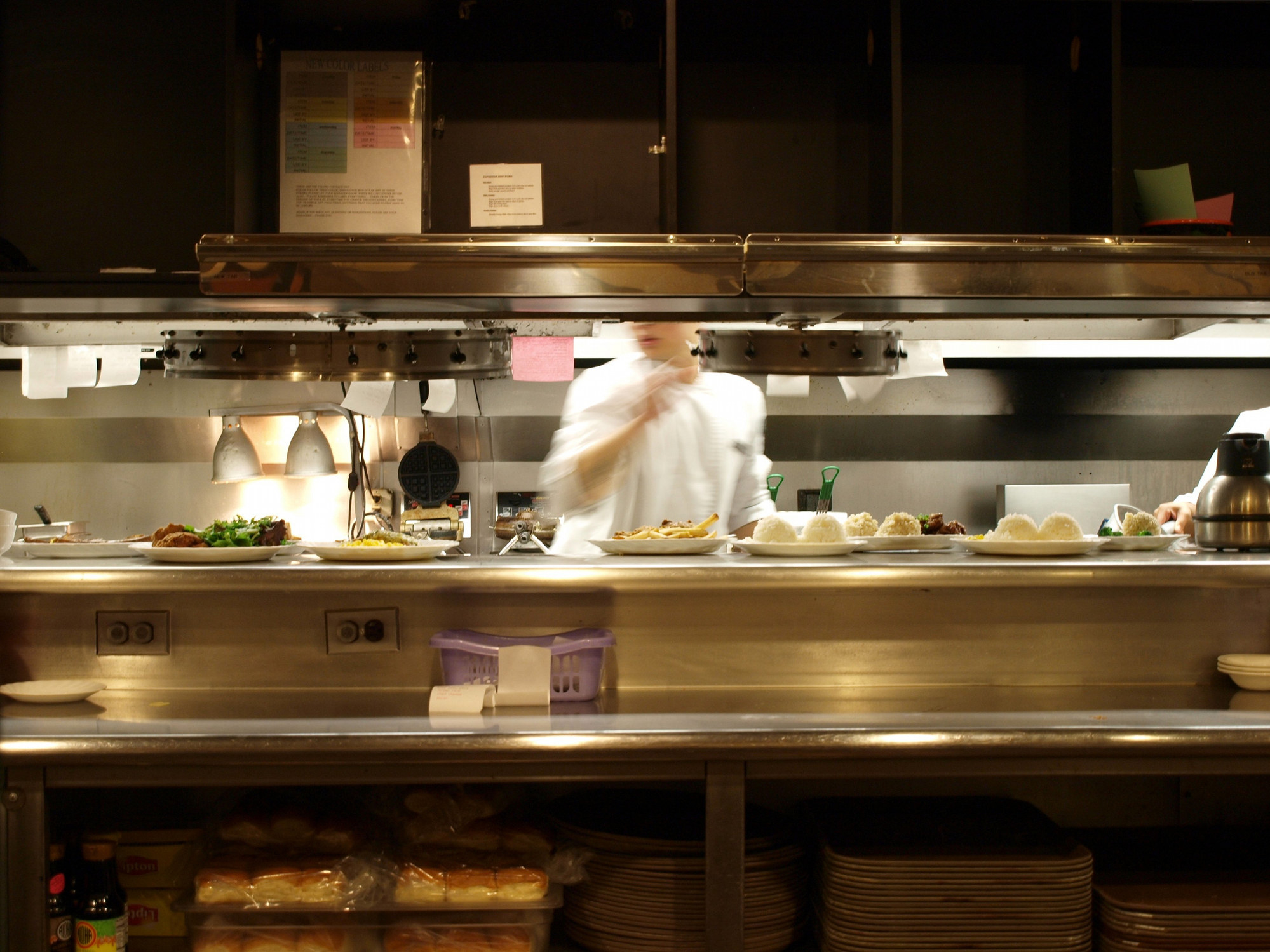 A line cook in a restaurant