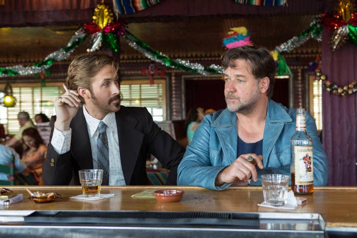 Ryan Gosling and Russell Crowe celebrate a bittersweet success in &quot;The Nice Guys&quot;