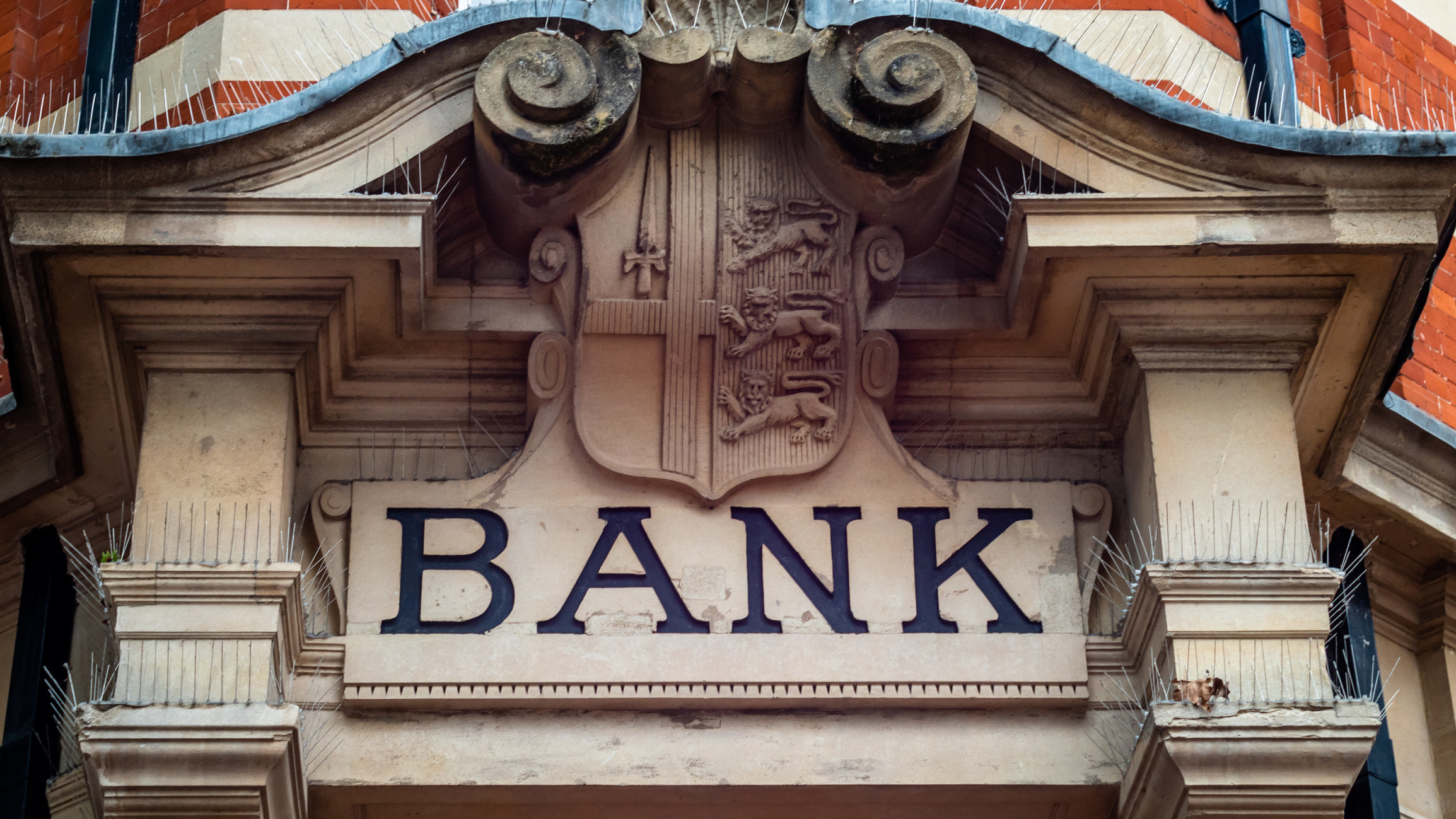 Front of a bank