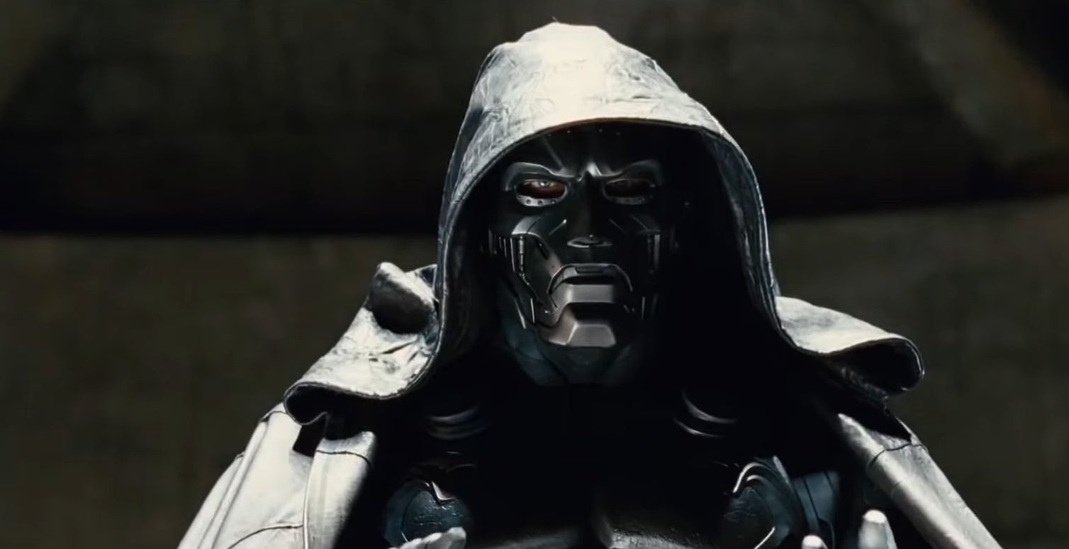 Doctor Doom wearing a silver suit and cloak in &quot;Fantastic Four: Rise of the Silver Surfer&quot;