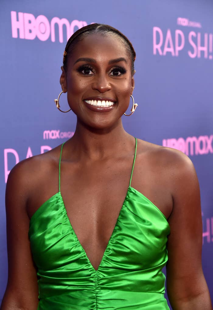 Issa Rae arrives at the Los Angeles premiere of &quot;Rap Shit&quot; on July 13, 2022