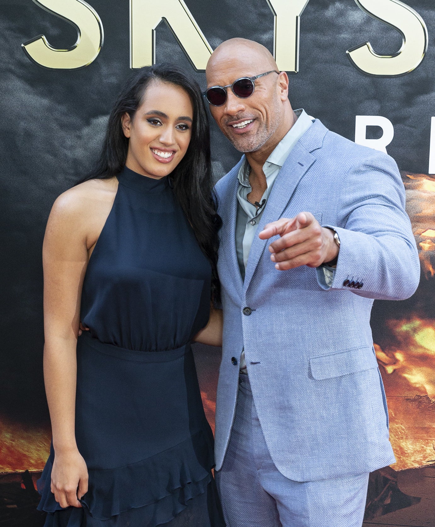 Simone and Dwayne Johnson