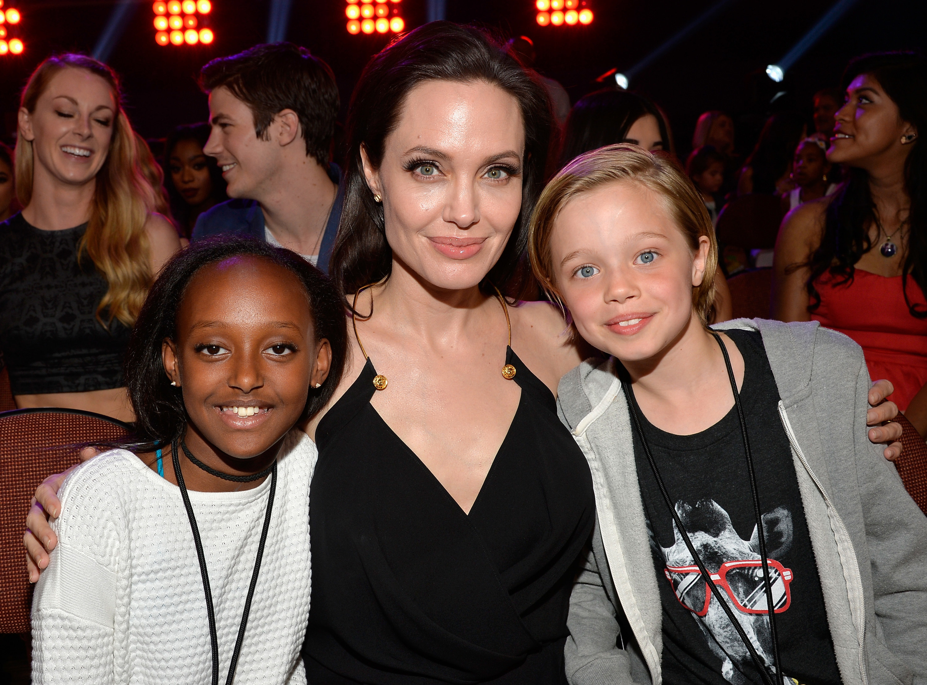 Angelina Jolie and her daughters