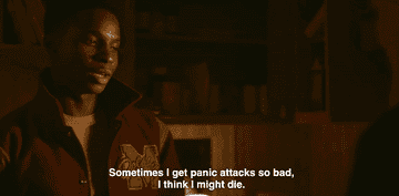 GIF of a character saying &quot;Sometimes I get panic attacks so bad, I think I might die&quot;