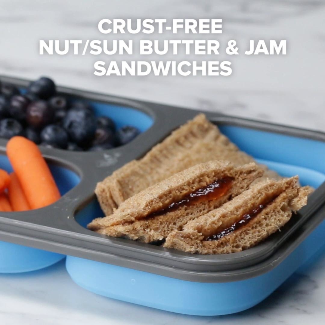 Crust-free Nut Butter &amp; Jam Sandwiches