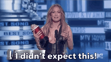 Jennifer Lopez says &quot;I didn&#x27;t expect this!&quot;
