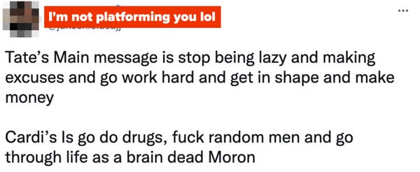 Screen shot of someone&#x27;s Tweet