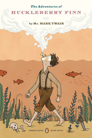 The book cover showing an illustration of a boy in overalls walking along the bottom of the ocean with his head above the waves