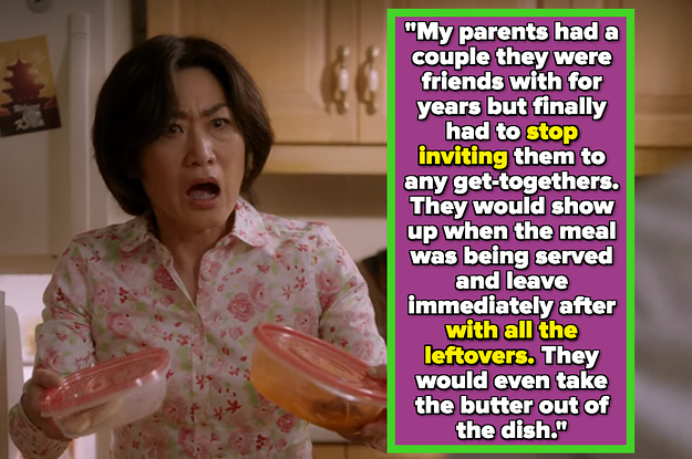 Jean Yoon as Mrs. Yong-mi Kim holds leftover containers and gasps in "Kim's Convenience"