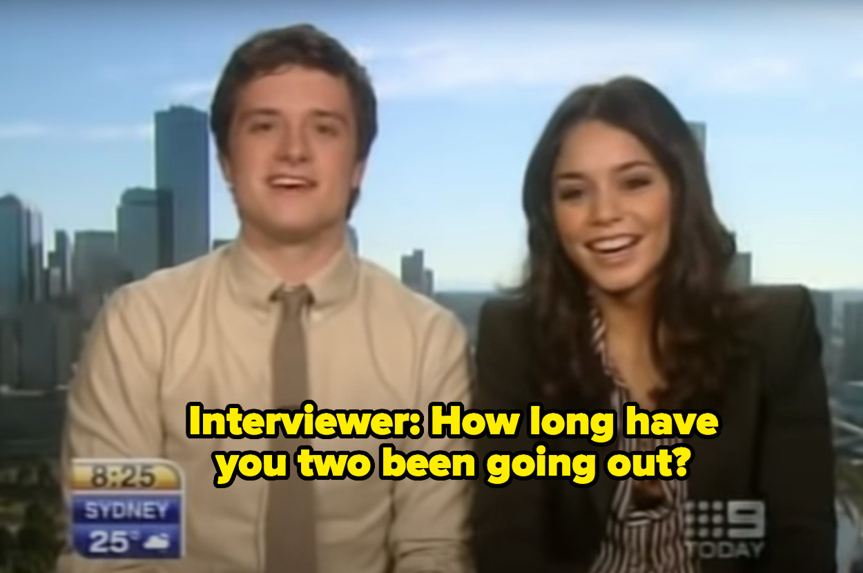 Vanessa and Josh in an interview being asked how long they&#x27;ve been going out