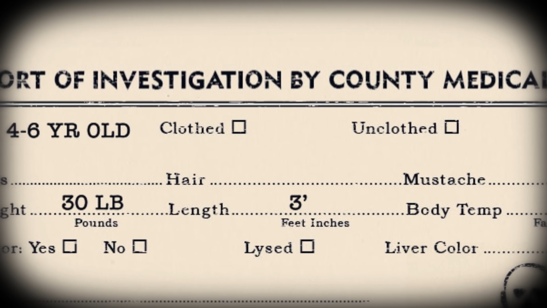 close up of the investigation report