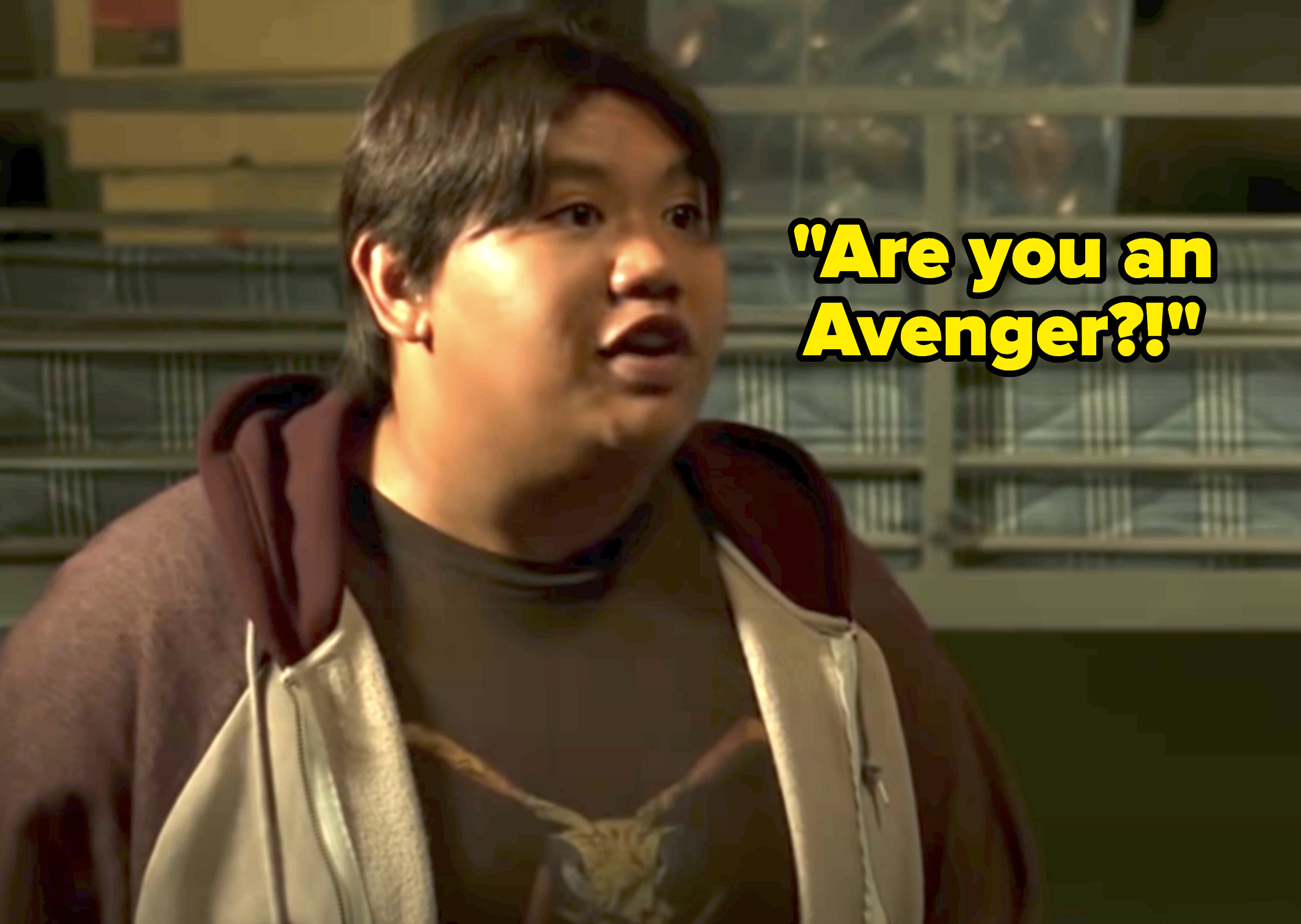 Ned asks Spider-Man, &quot;Are you an Avenger&quot;