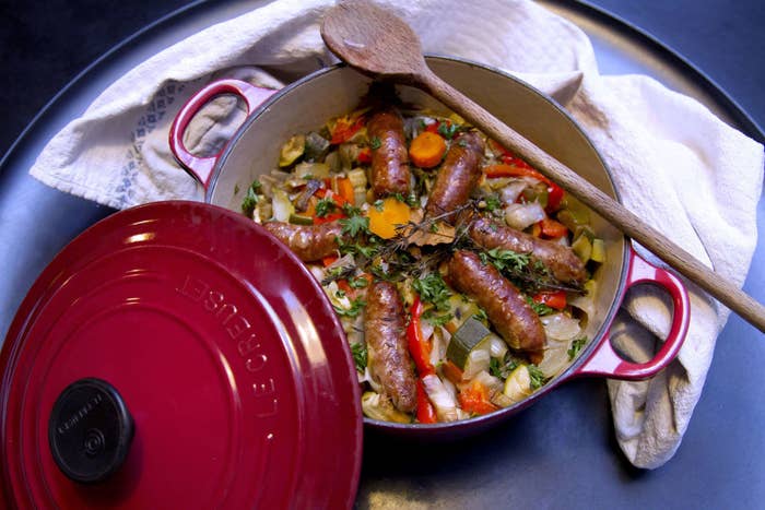 A Le Cruset pan