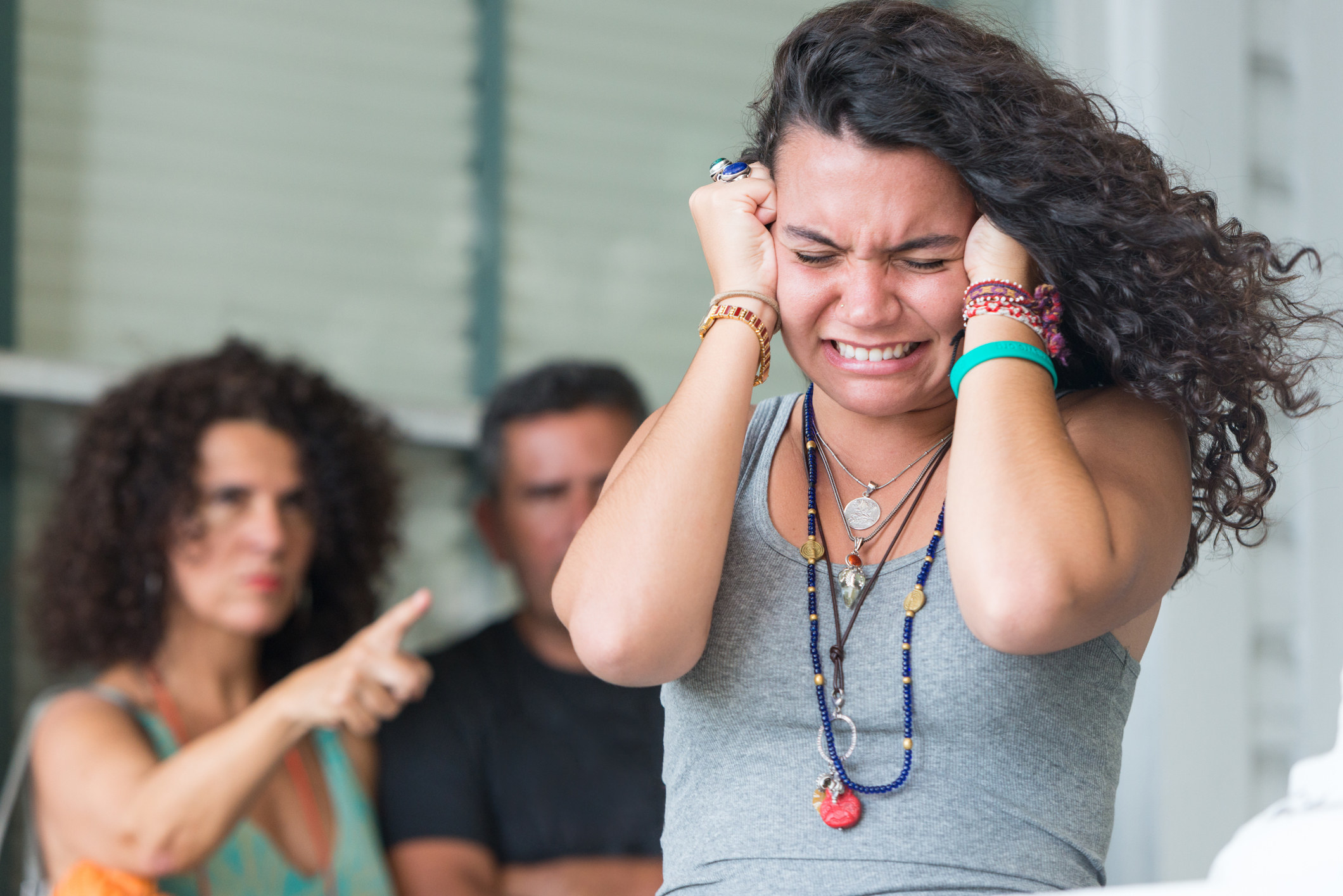 A teenager having a meltdown