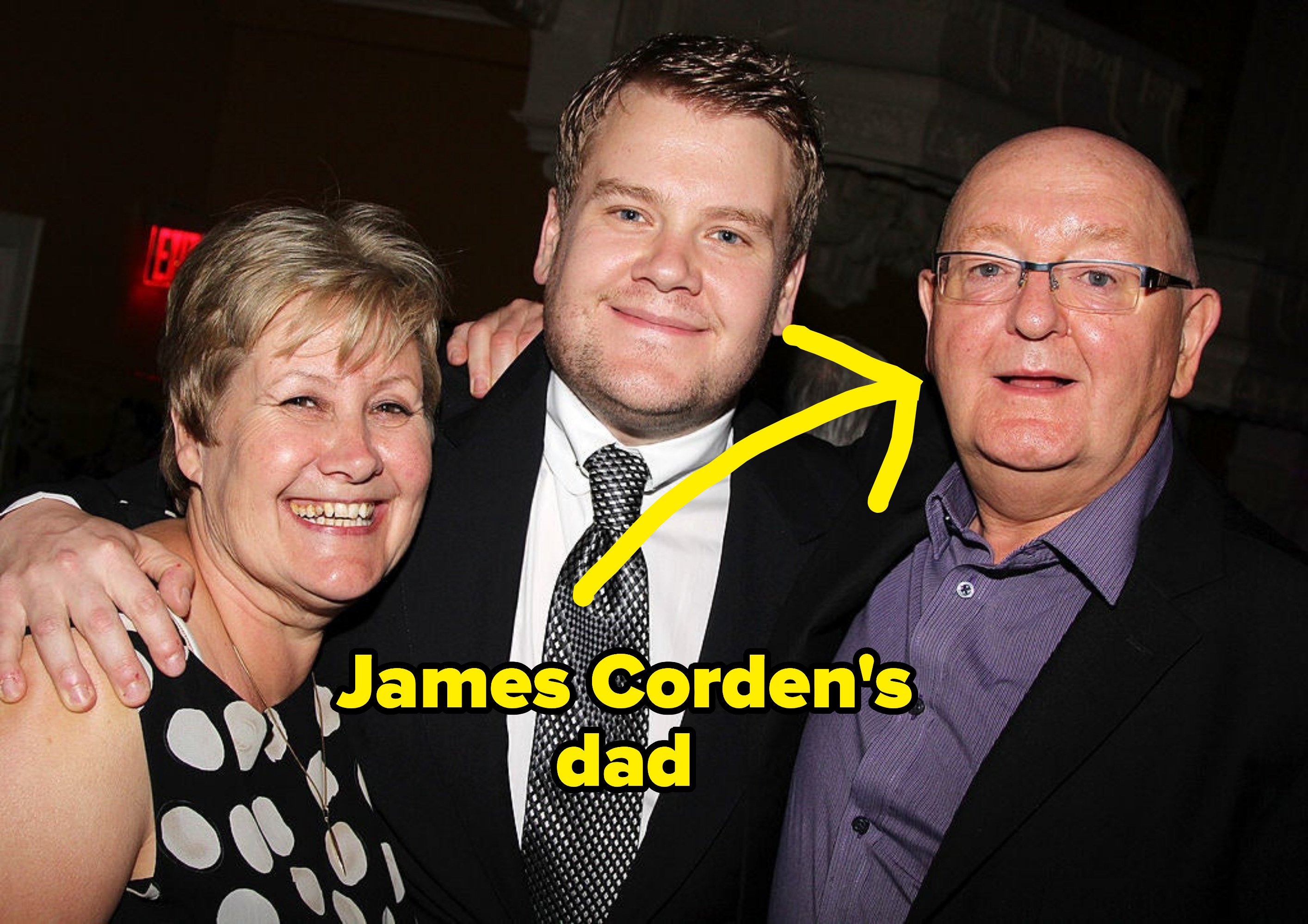 James Corden and his parents