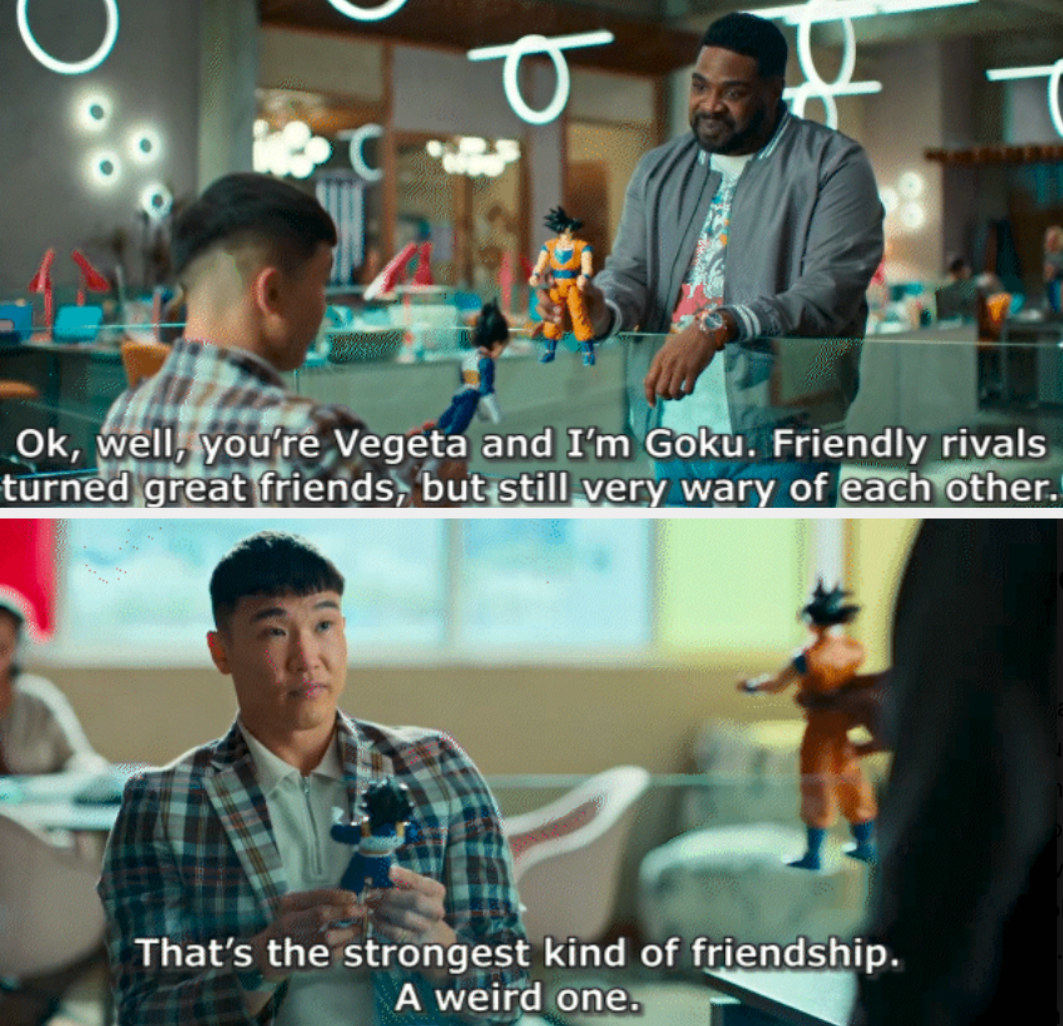 Joel Kim Booster and Ron Funches in &#x27;Loot&quot;