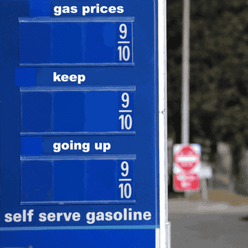 gas prices labeled in OMG WTF and LOL
