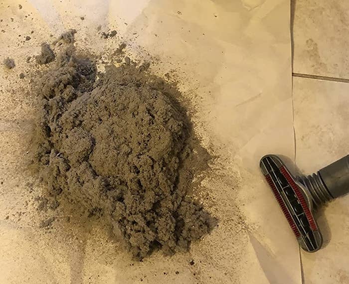 Reviewer image of dirt removed from dryer