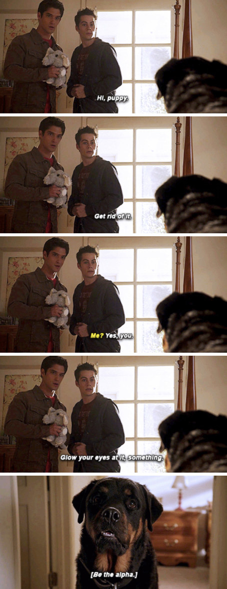 Tyler Posey and Dylan O&#x27;Brien on &quot;Teen Wolf&quot;