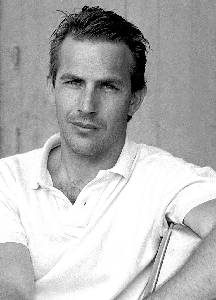black and white photo of Costner