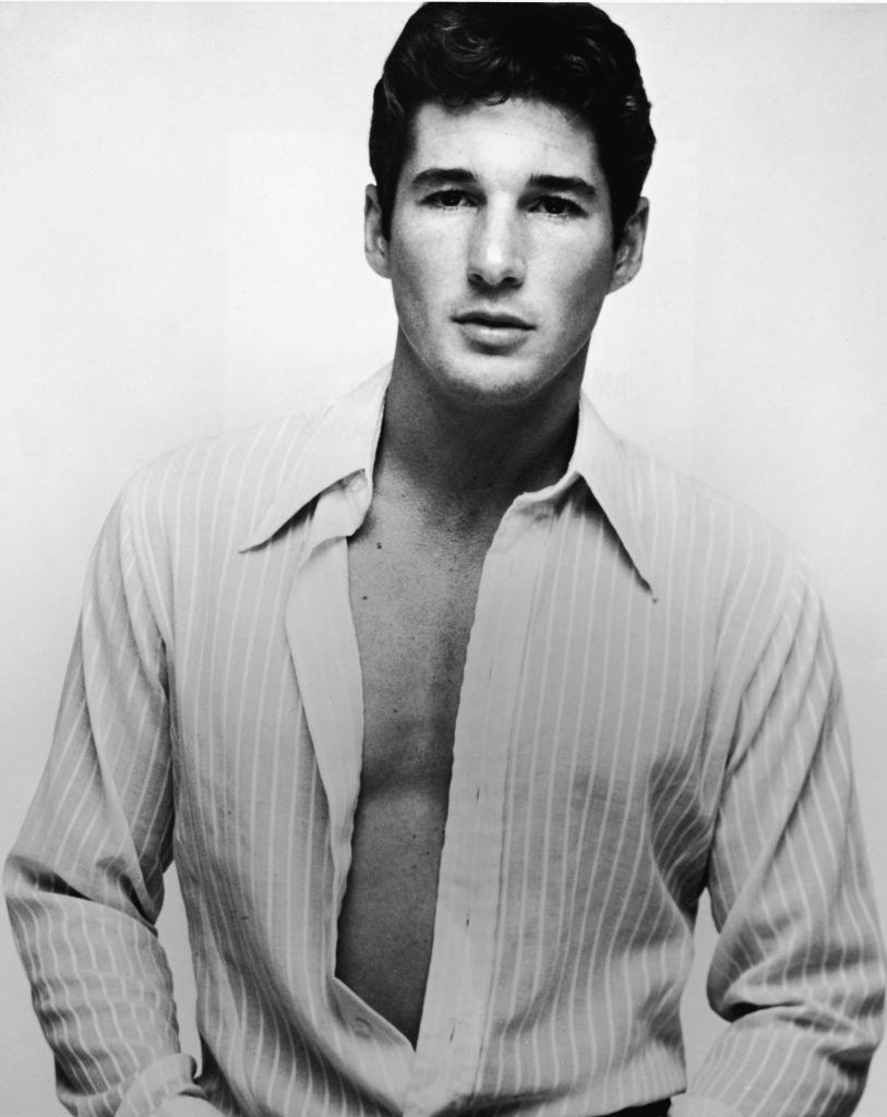 Black and white photo of Richard Gere