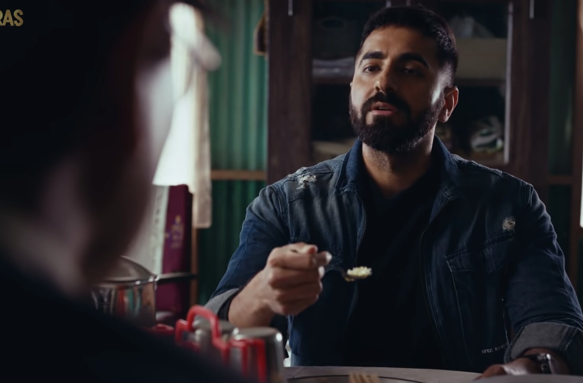 Ayushmann Khurrana eating and talking