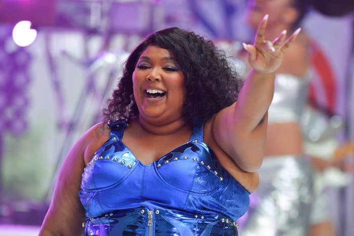 lizzo performing on stage at the today show
