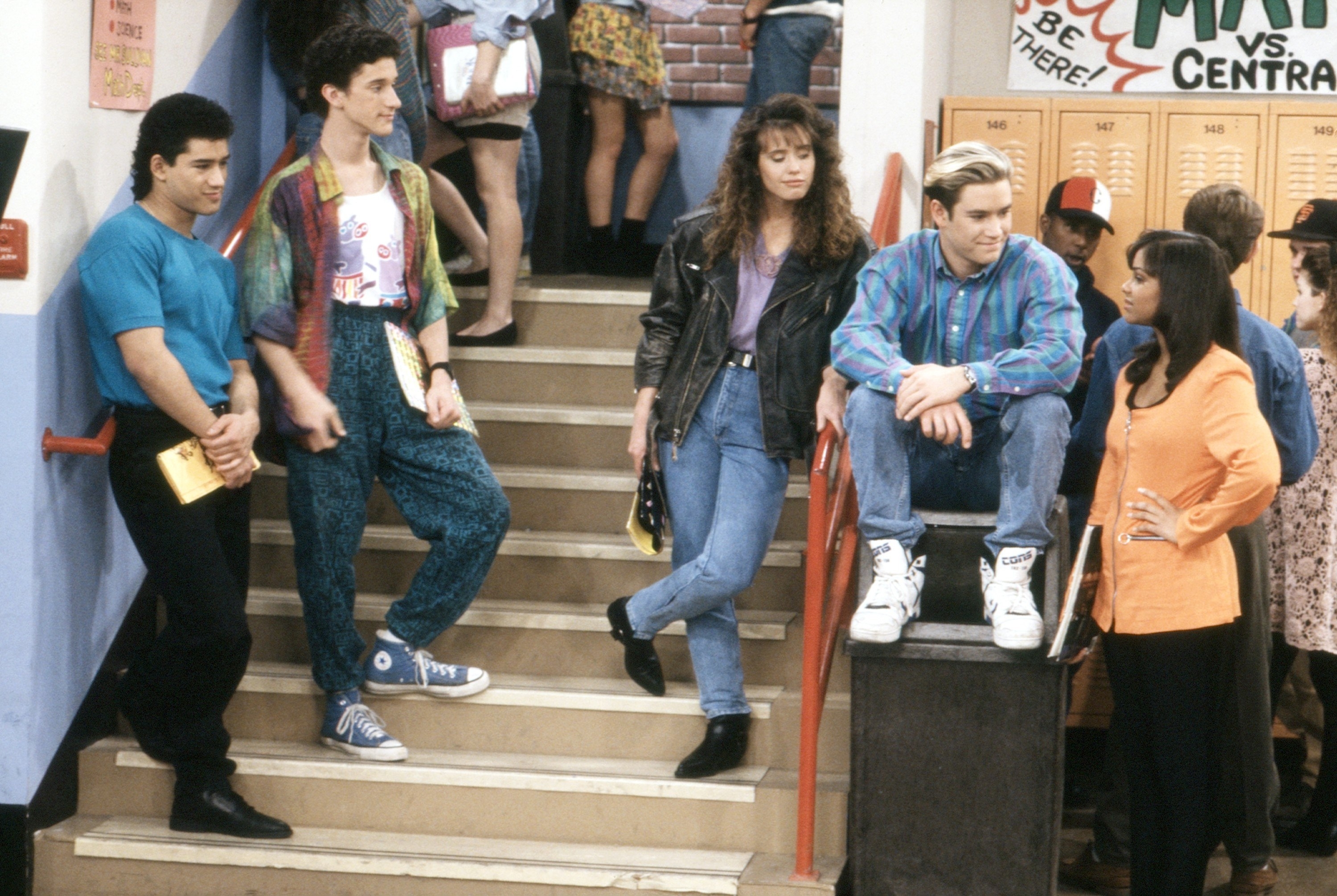 Mario Lopez, Dustin Diamond, Leanna Creel, Mark-Paul Gosselaar, Lark Voorhies, (Season 4, 1992)