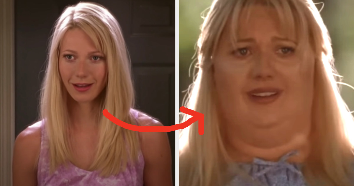 a skinny gwyneth and gwyneth in prosthetics and a fat suit for her role