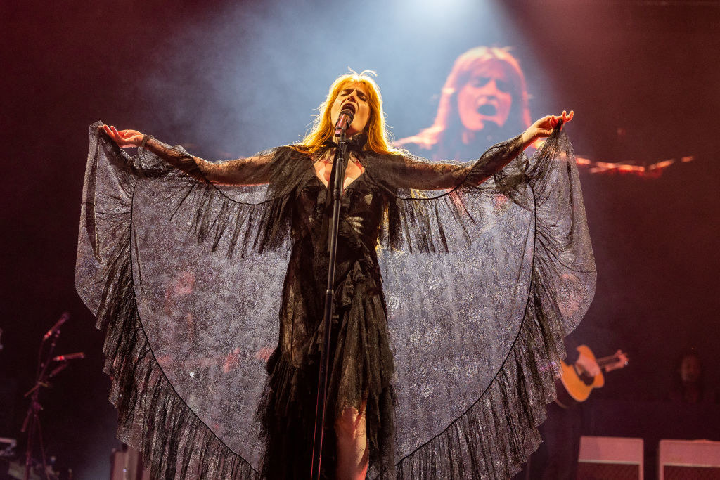 florence welch performing on stage