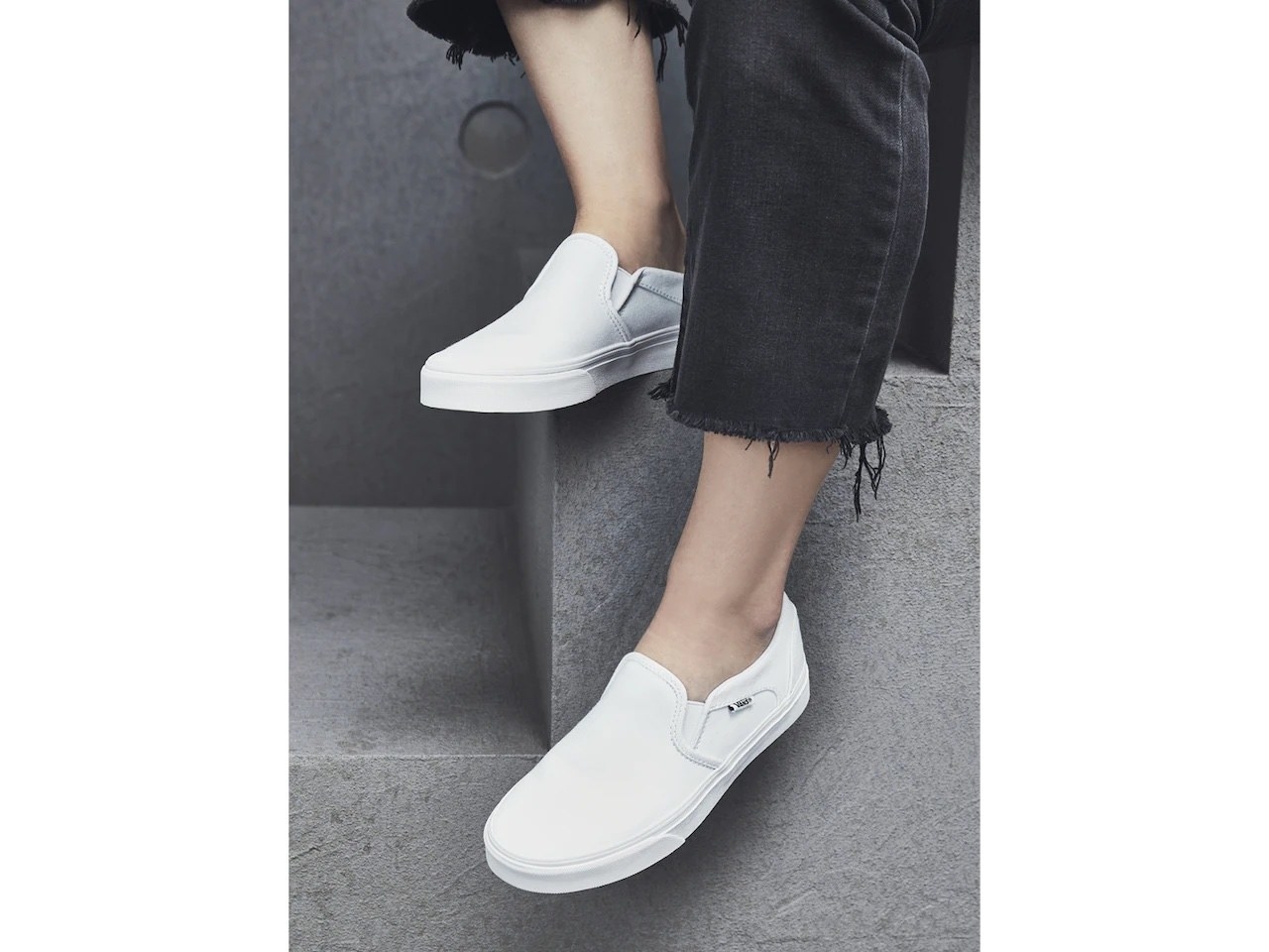 Wide slip on store sneakers