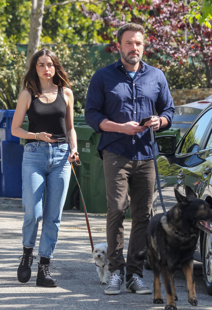 Ana and Ben walking dogs