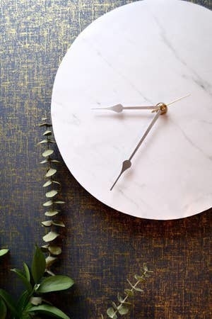 marble clock on the wall