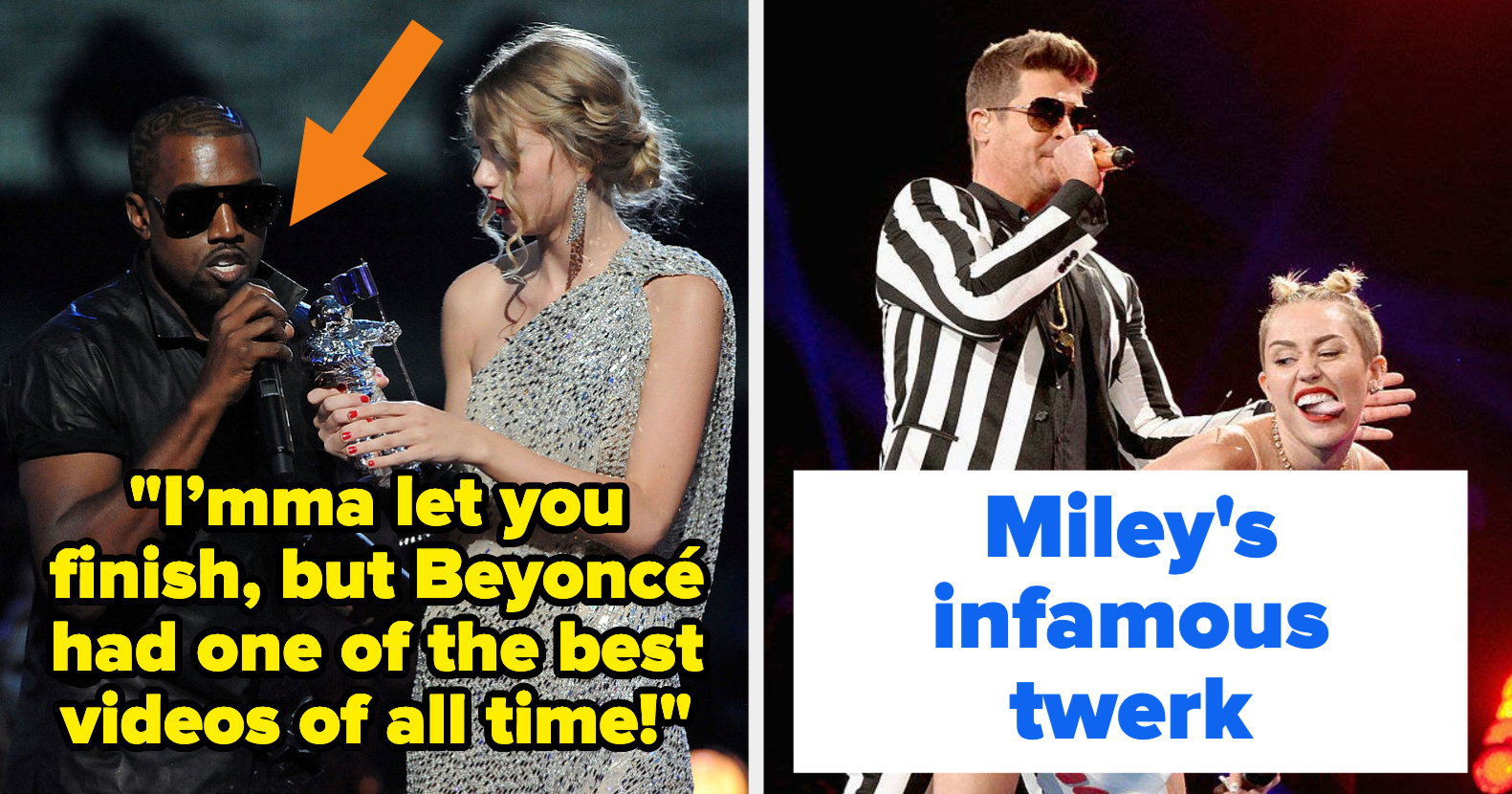 Miley Cyrus Slapping Pussy - 14 Scandals And Shocking Moments From VMAs History