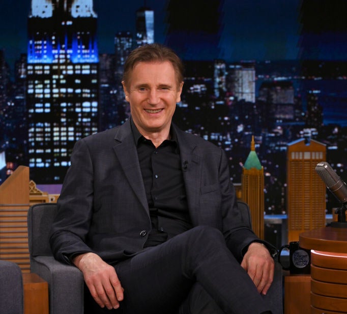 Neeson on a talk show