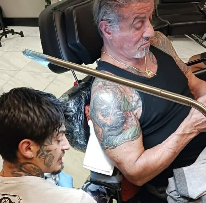 The Before And After Of Sylvester Stallone s Tattoo Of His Wife - 56