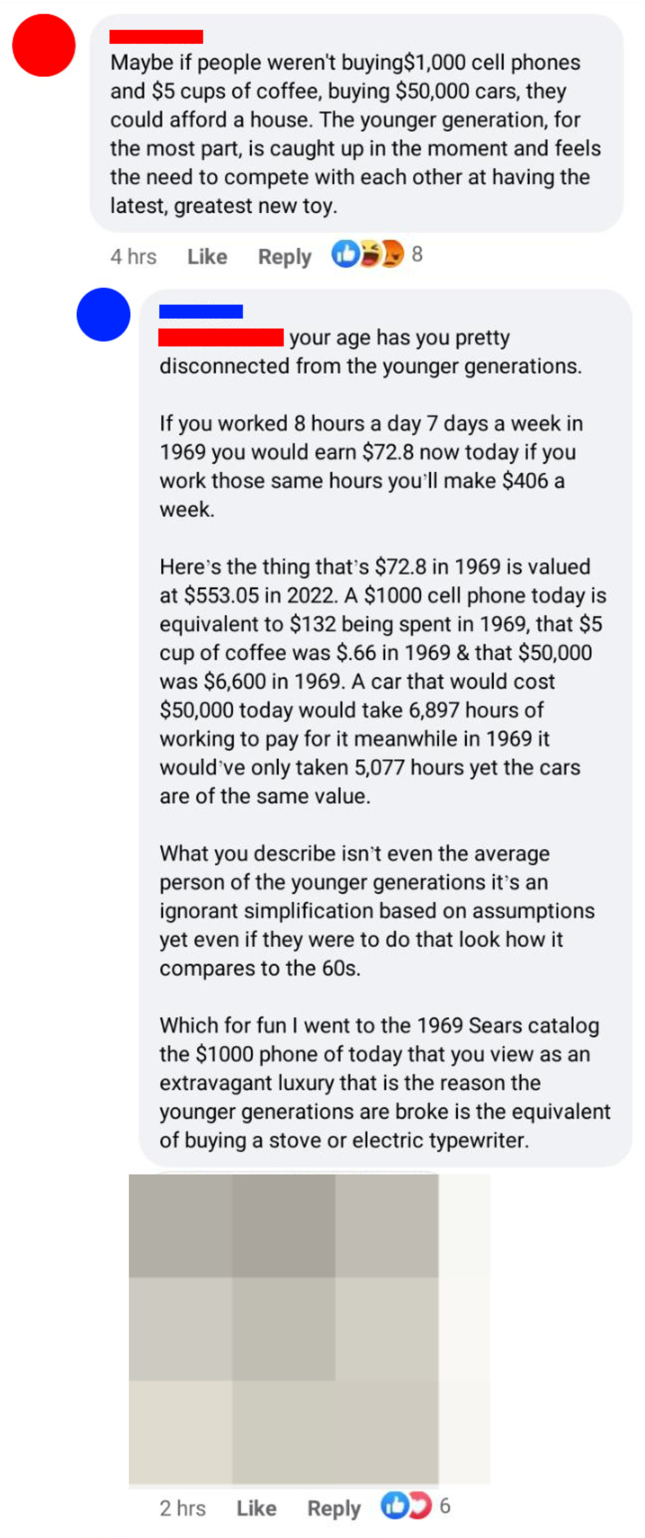 person spelling out why money comparing through decades does not make sense