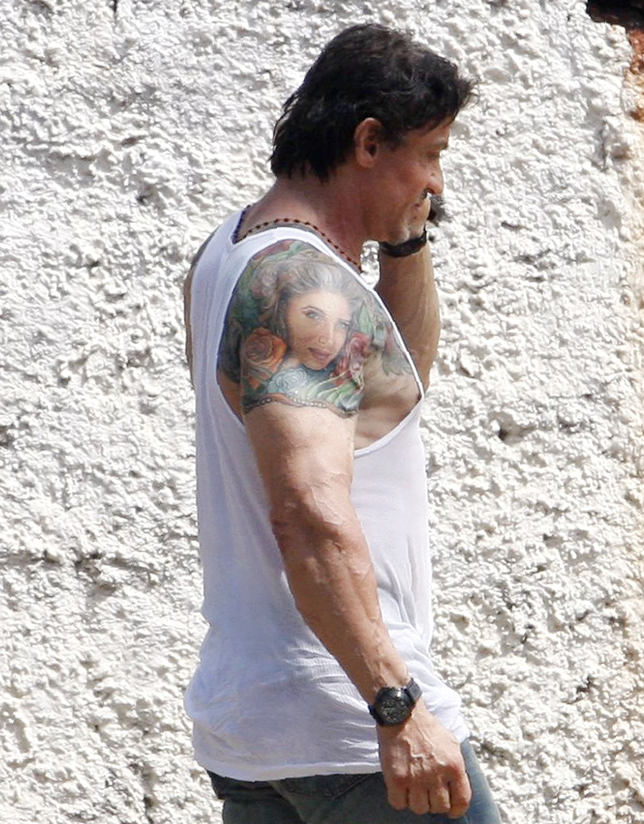 The Before And After Of Sylvester Stallone s Tattoo Of His Wife - 60