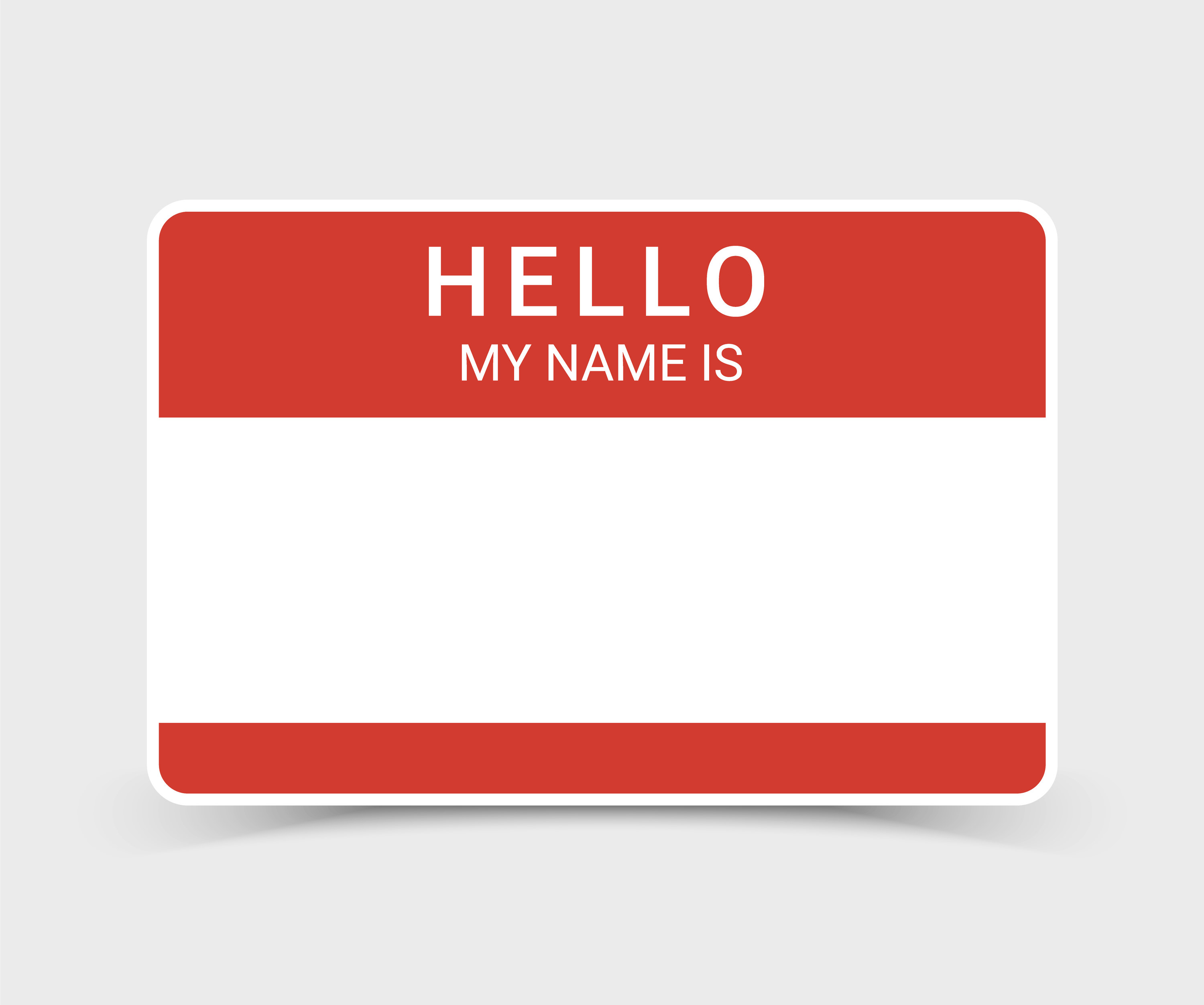 hello name tag