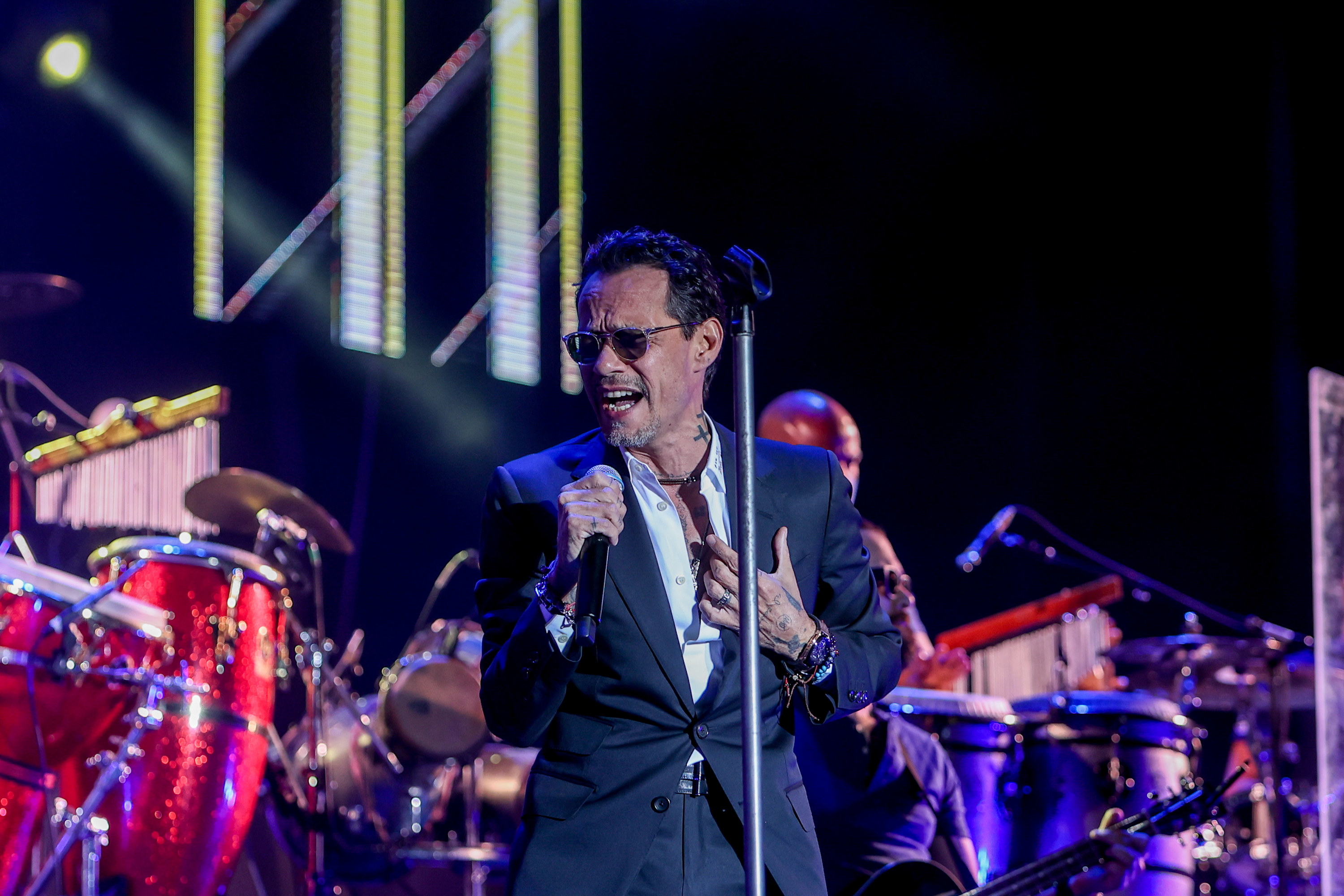 Marc Anthony performs in a concert at IFEMA MADRID LIVE