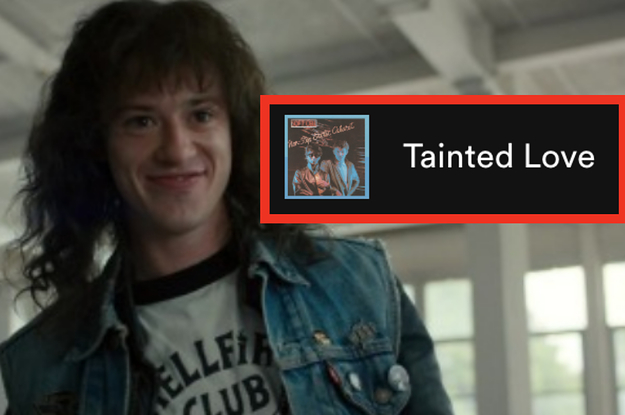 Eddie Munson wears a Hellfire Club t-shirt under a denim vest