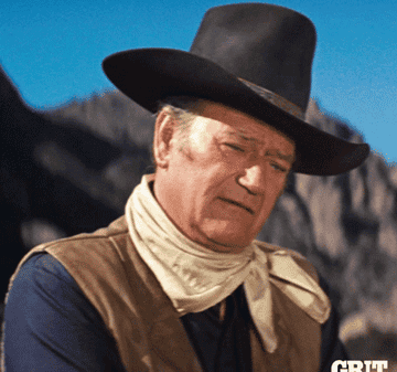 john wayne in cowboy outfit saying that&#x27;s agreeable in a gif