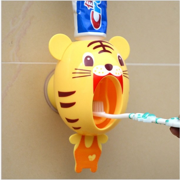 Tiger toothpaste dispenser