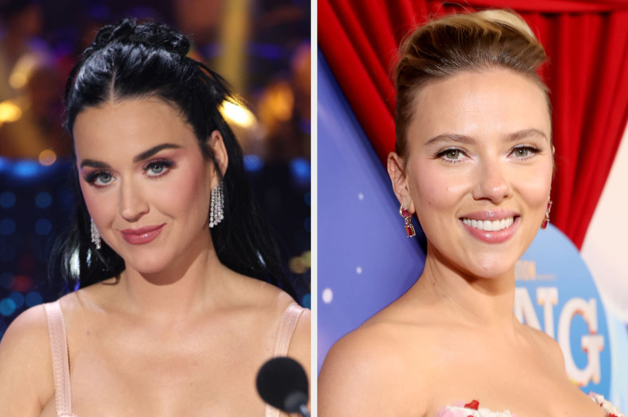 Side-by-side of Katy Perry and Scarlett Johansson