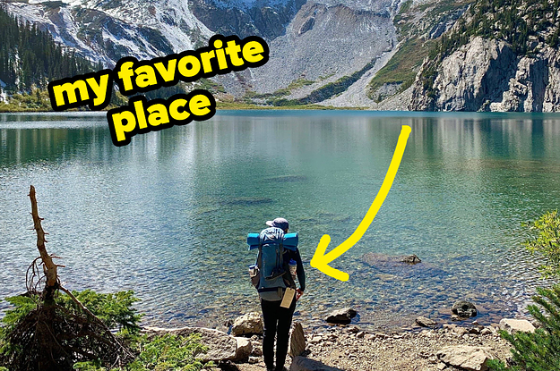 A hiker looking out on a landscape