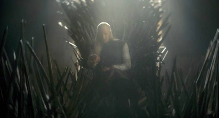 a man sitting on a throne