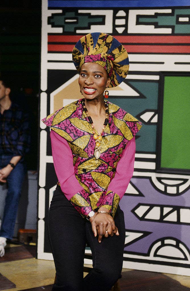 Ellen in character on the show as Queen Shenequa