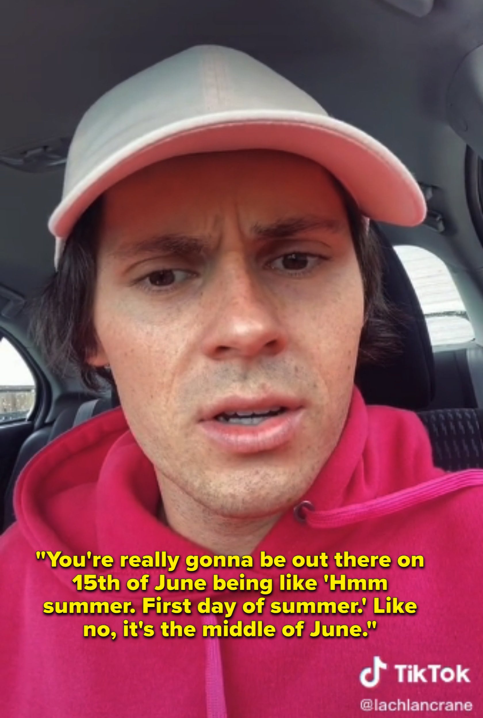 Lachlan with a confused expression on his face