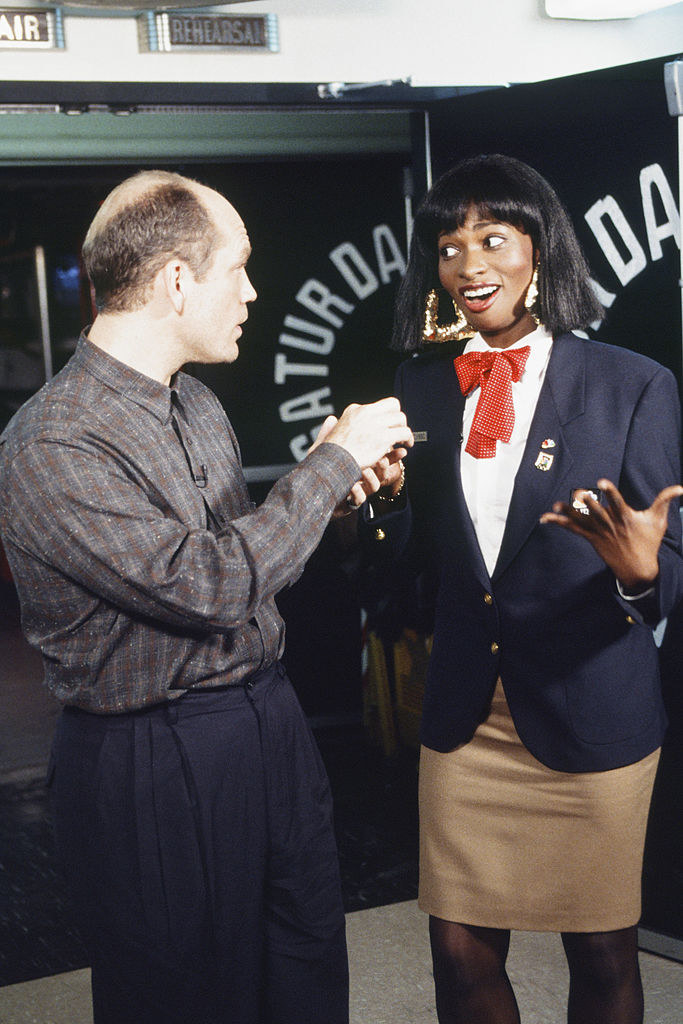 Ellen with John Malkovich in a skit from the show