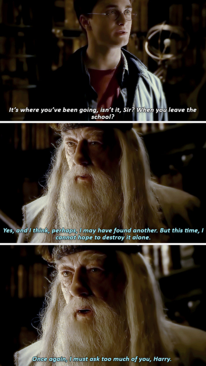 Dumbledore and Harry Potter in the &quot;Half-Blood Prince&quot;